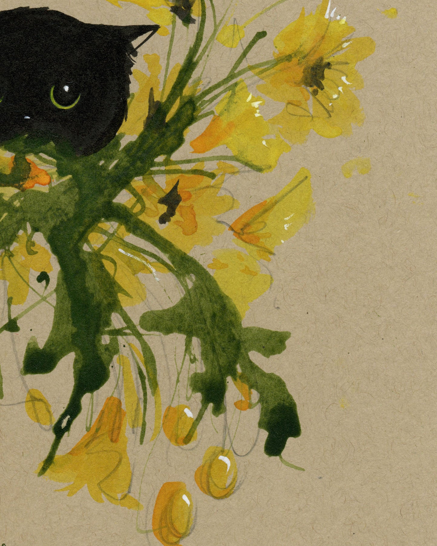 A Void in a Bouquet | 9" x 12" | Framed Original Artwork