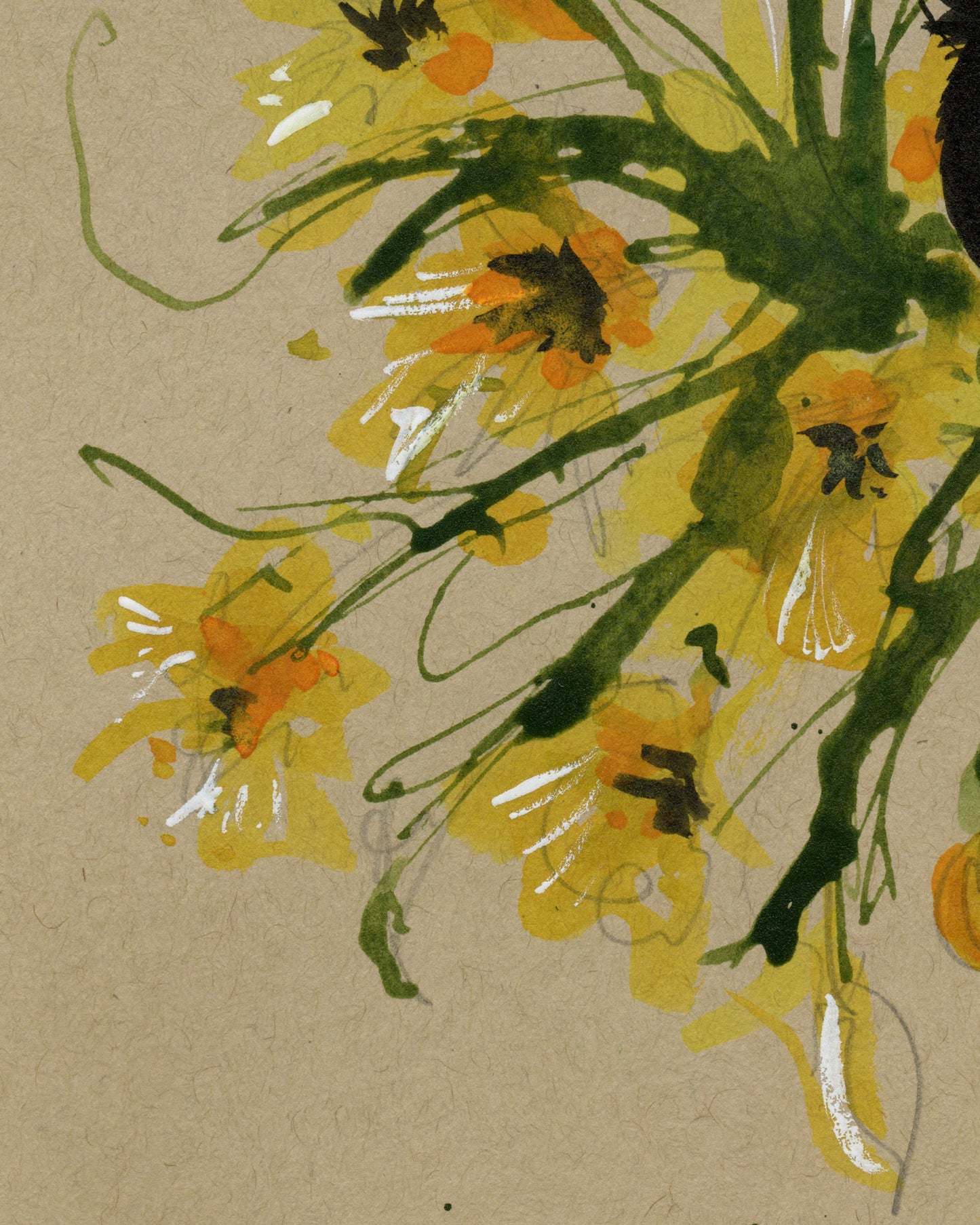 A Void in a Bouquet | 9" x 12" | Framed Original Artwork
