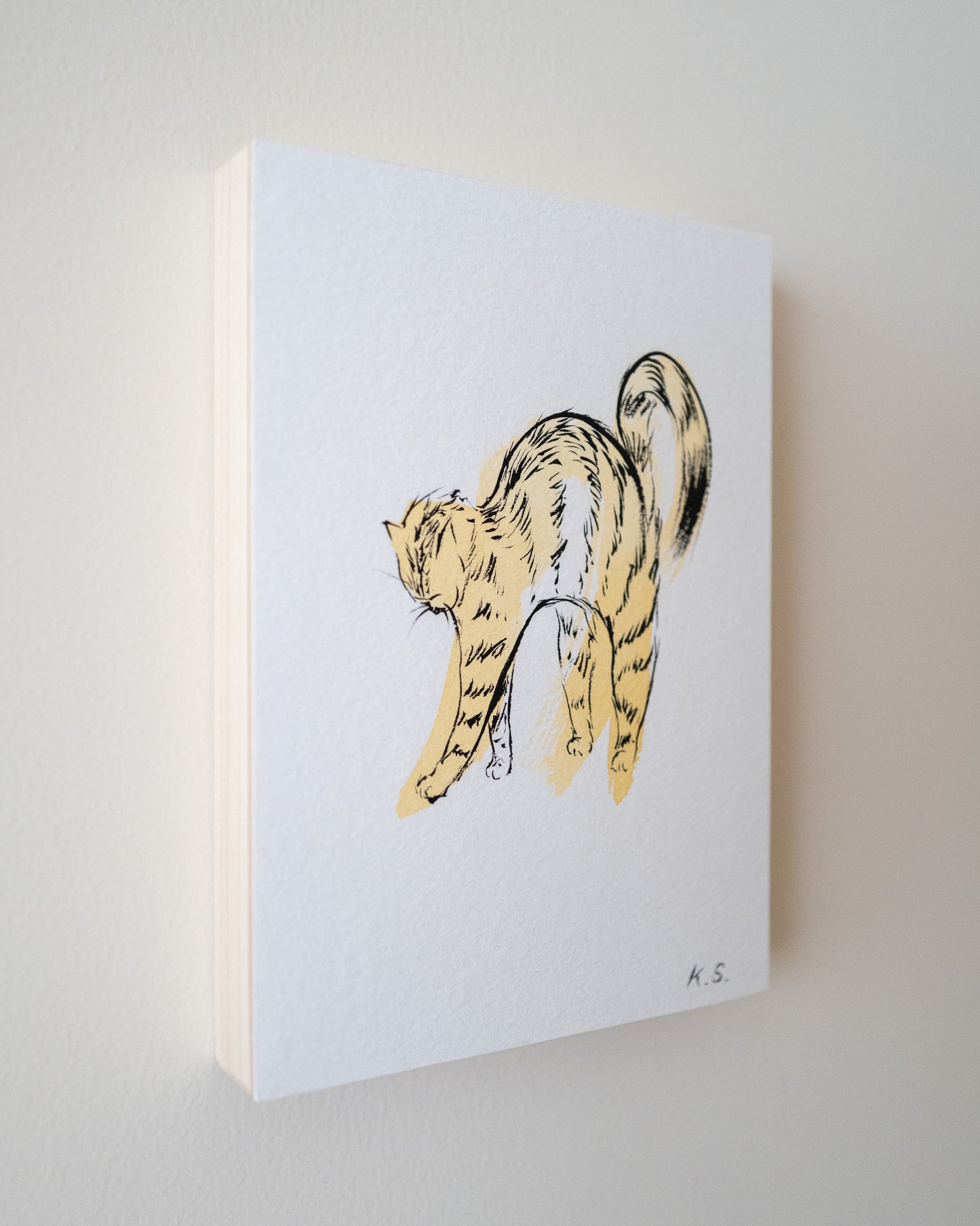 Scrunchy Kitty | 5" x 7" | Original Painting
