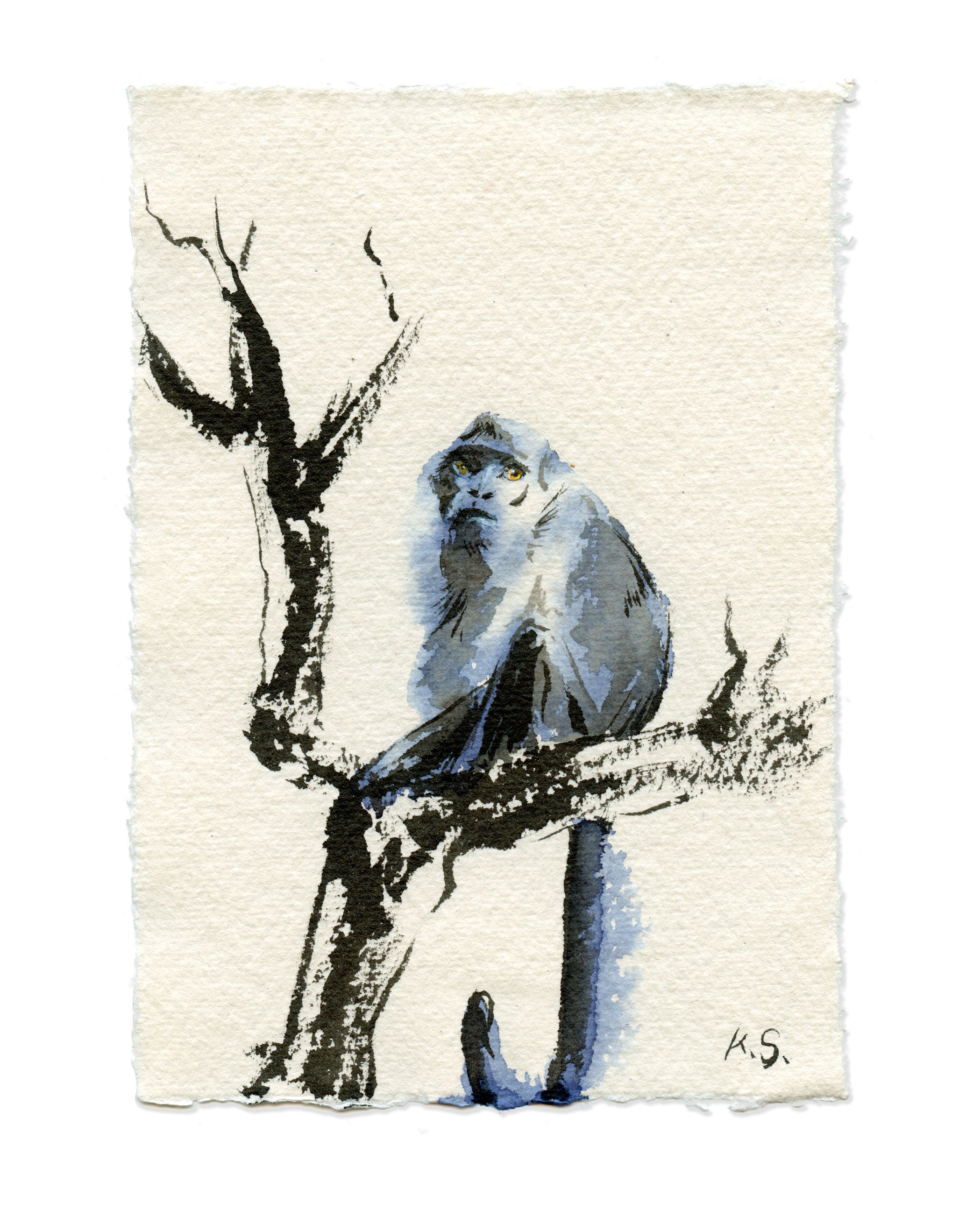 Monkey Zodiac | A6 | Original Painting – ksustudios
