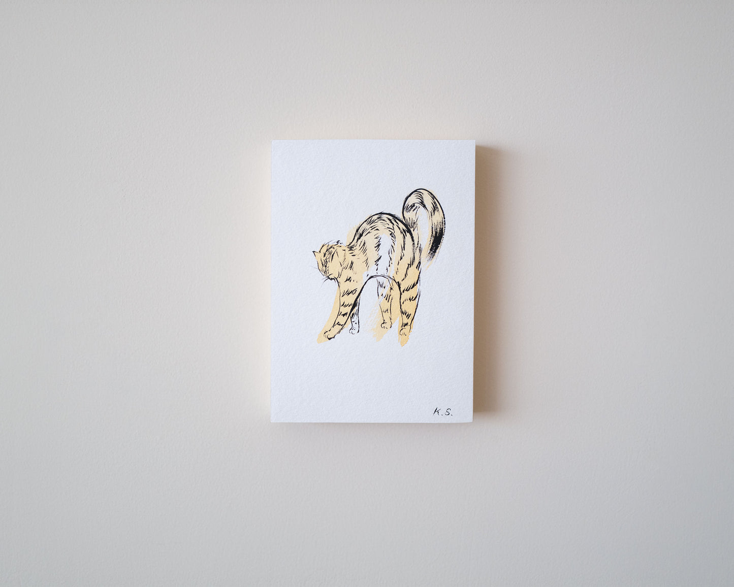 Scrunchy Kitty | 5" x 7" | Original Painting