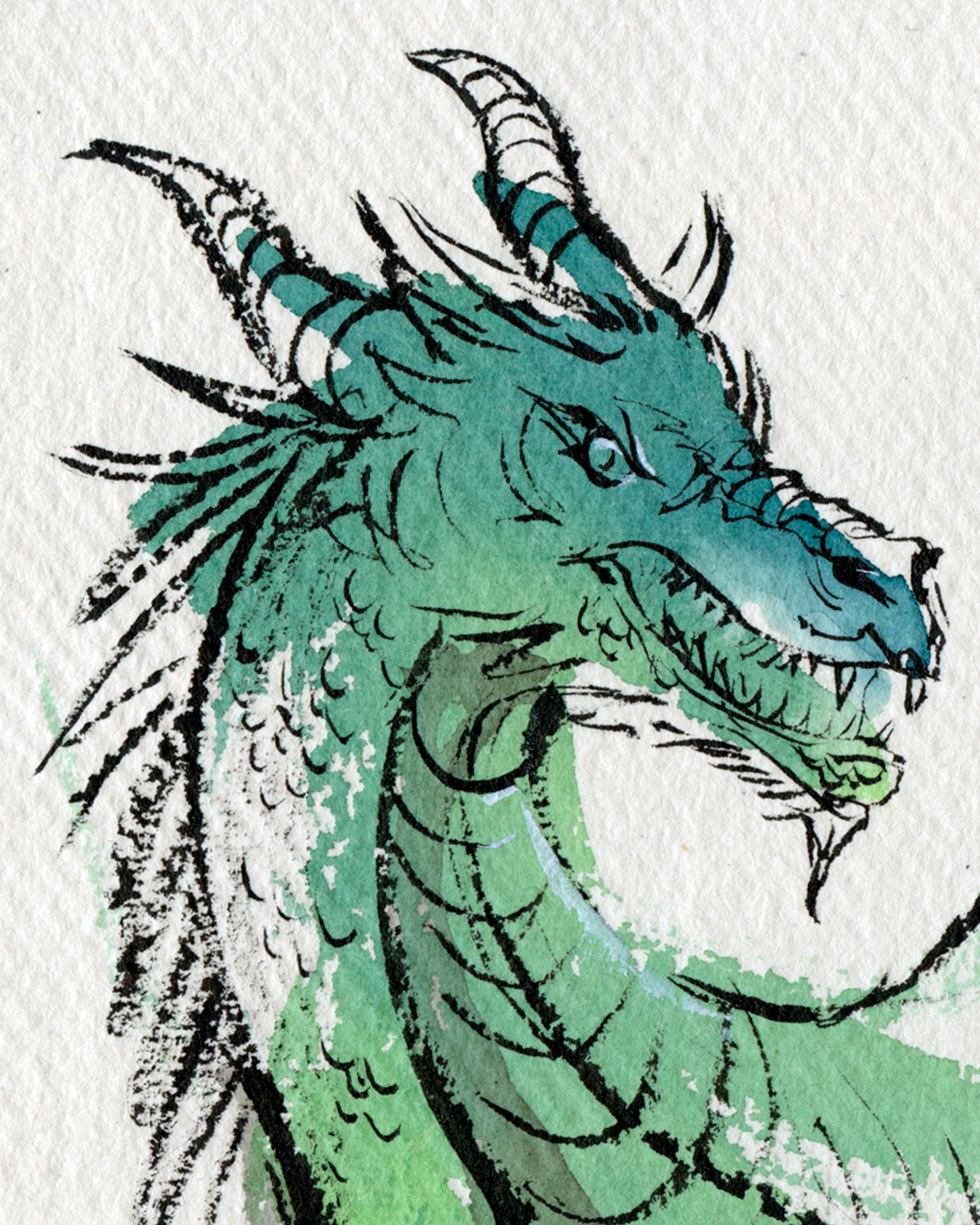 Western Dragon | A6 | Original Painting