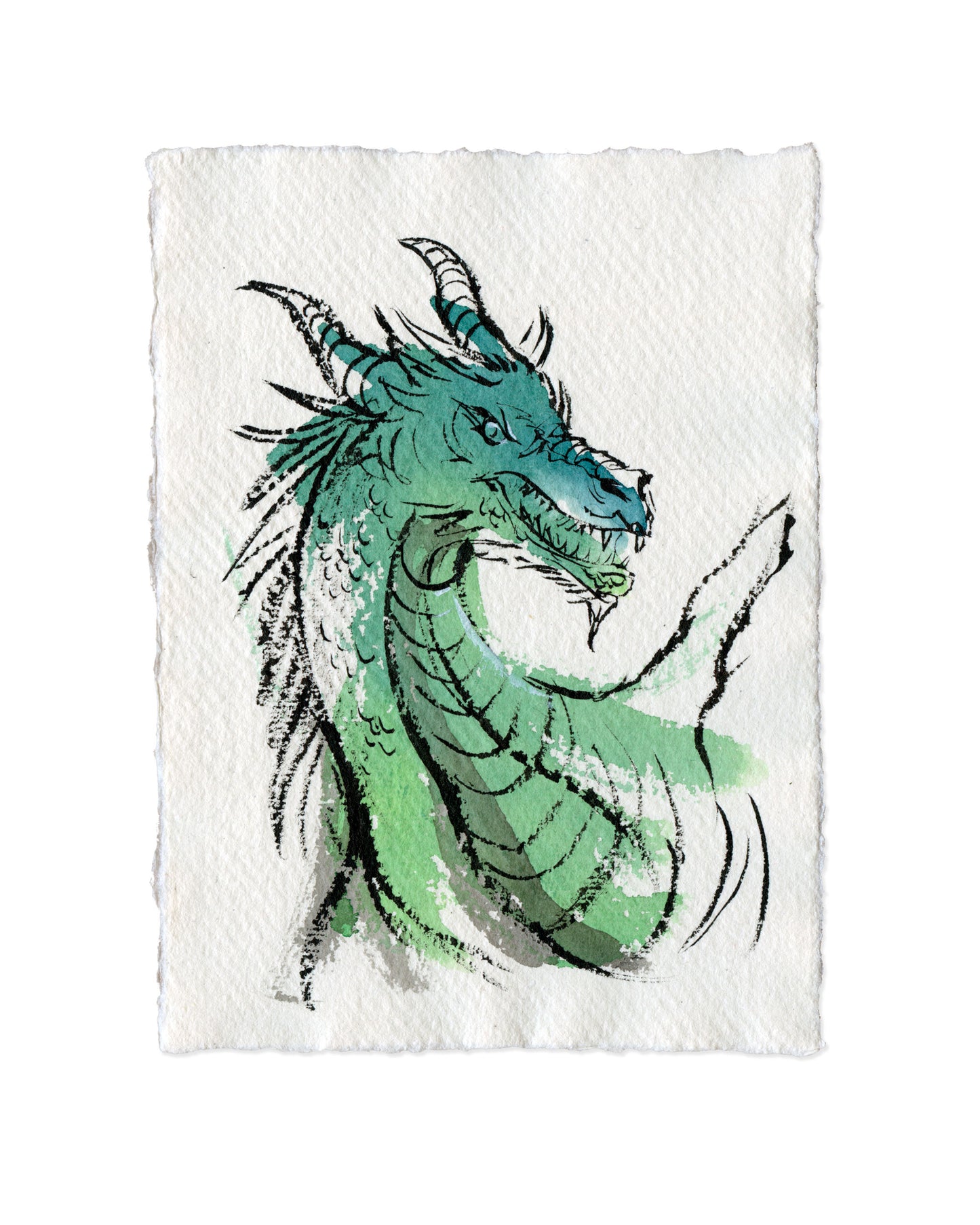 Western Dragon | A6 | Original Painting