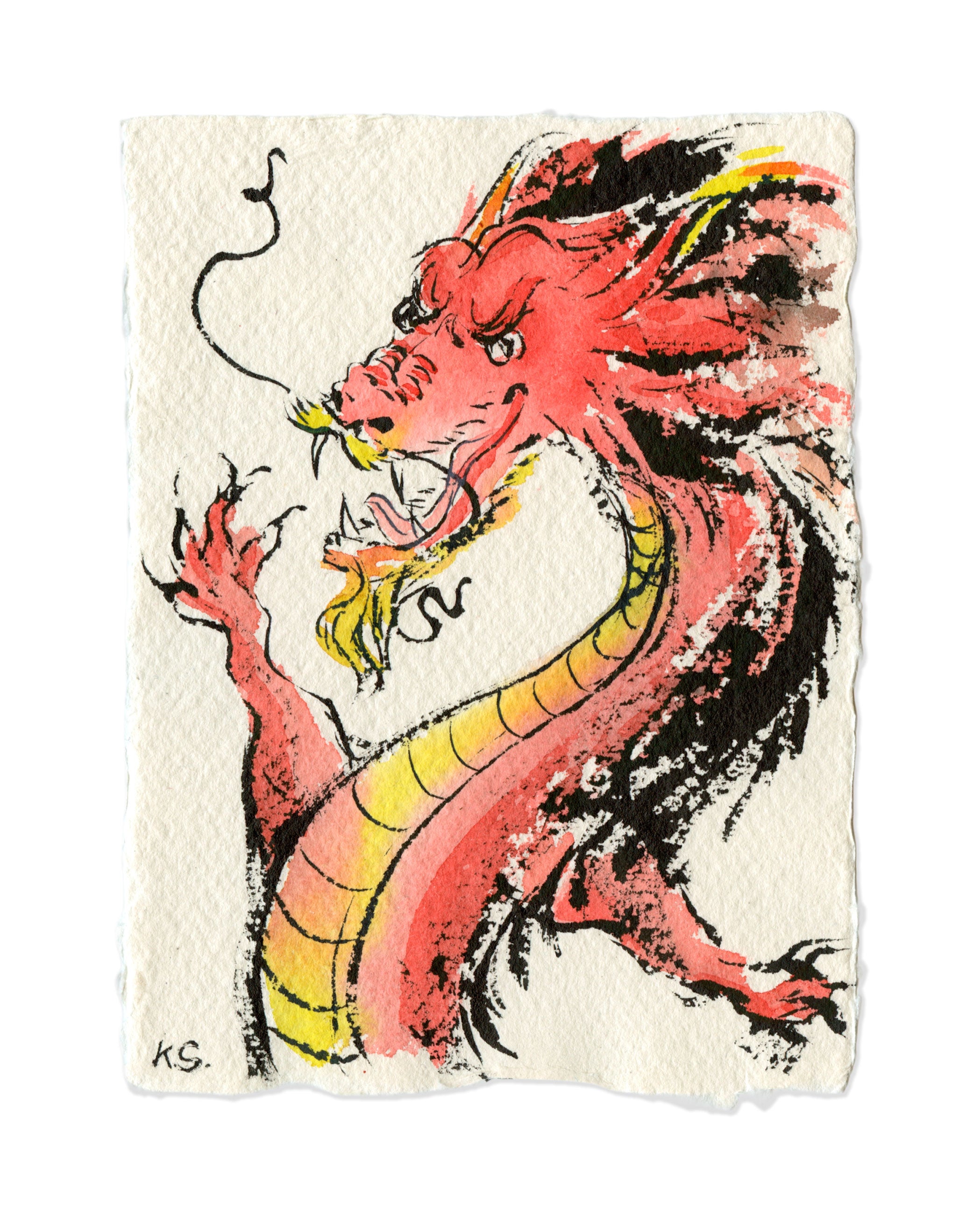 Dragon Zodiac | A6 | Original Painting – ksustudios