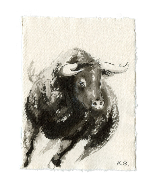 Ox Zodiac | A6 |  Original Painting