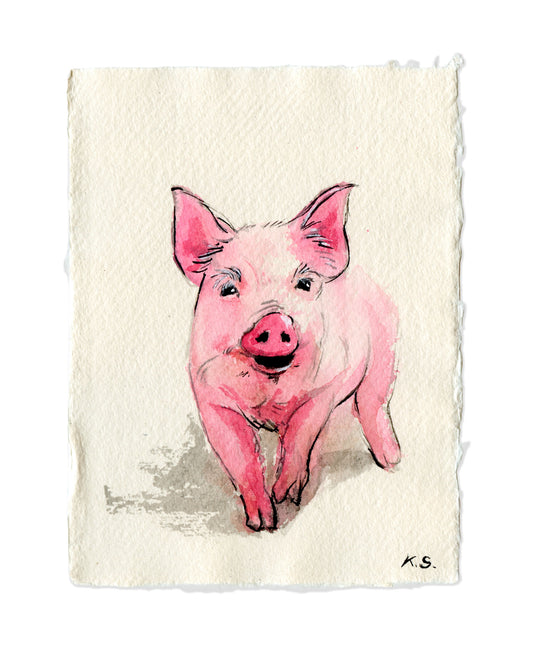Pig Zodiac | A6 |  Original Painting