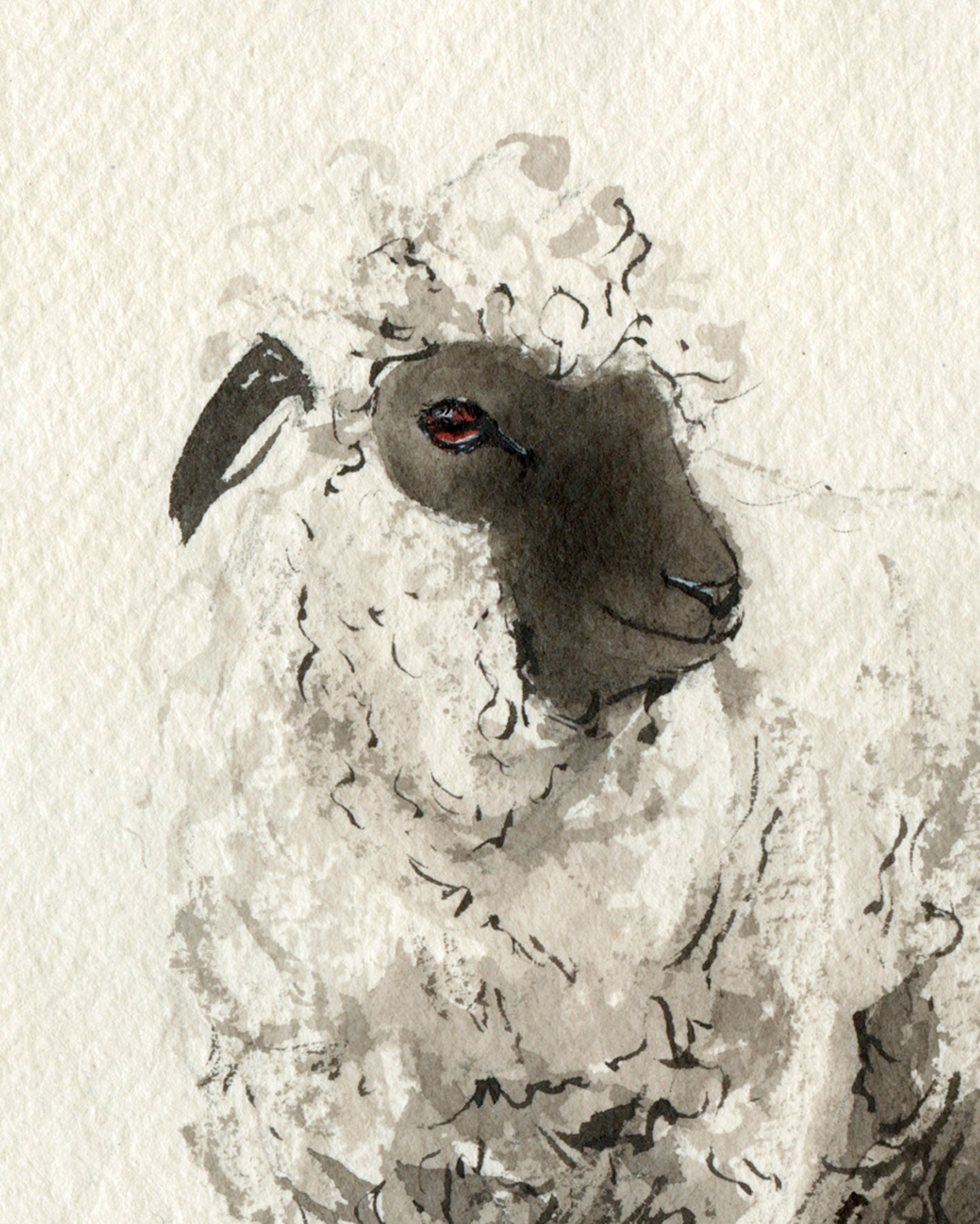 Sheep Zodiac | A6 | Original Painting – ksustudios