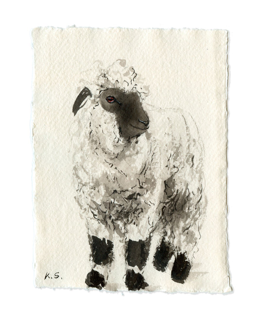 Sheep Zodiac | A6 |  Original Painting